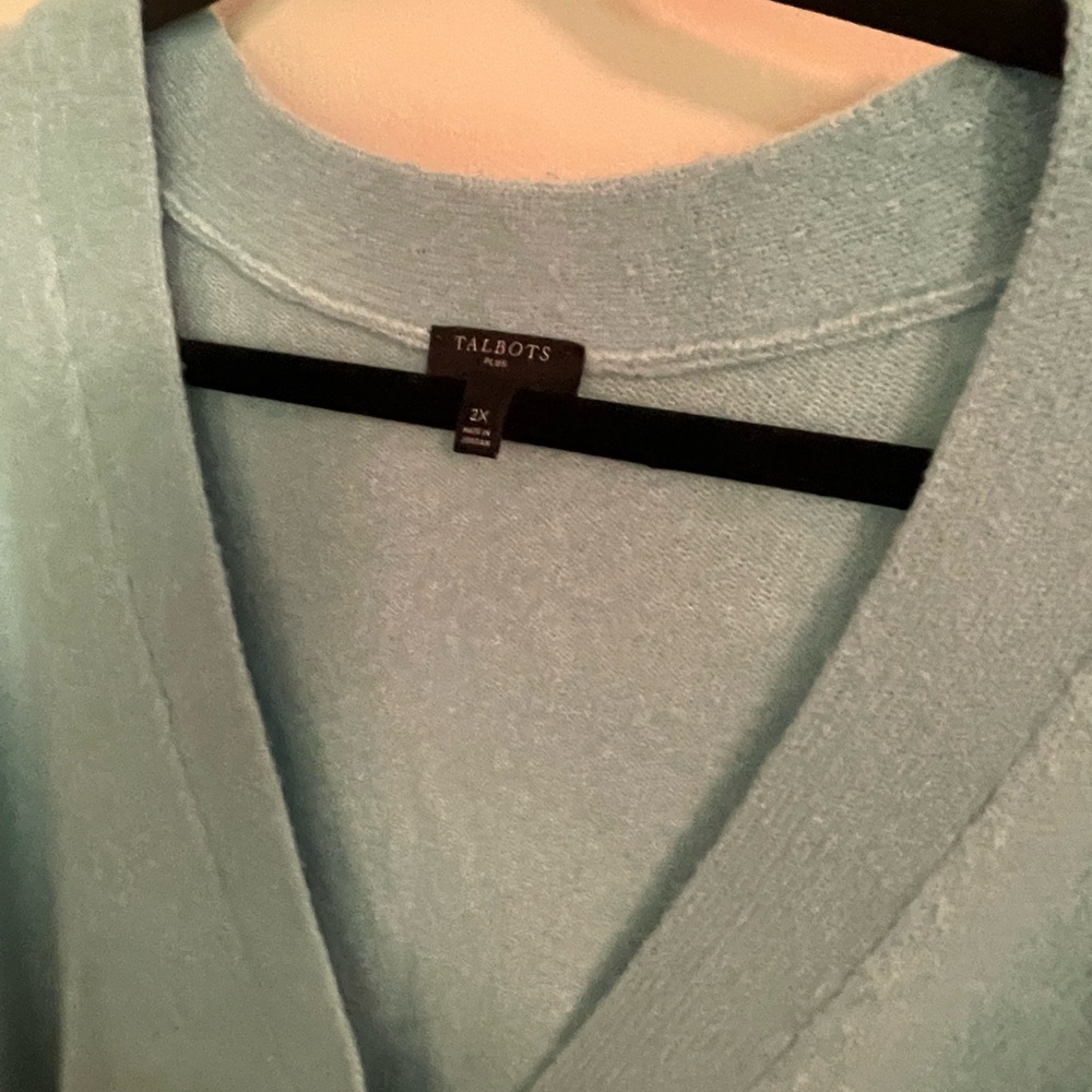 Talbots Soft aqua Women's Cardigan - Picture 2 of 4
